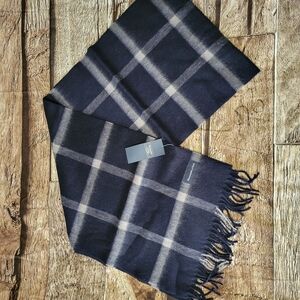 Abercrombie & Fitch Dark Plaid Men's Wool Scarf